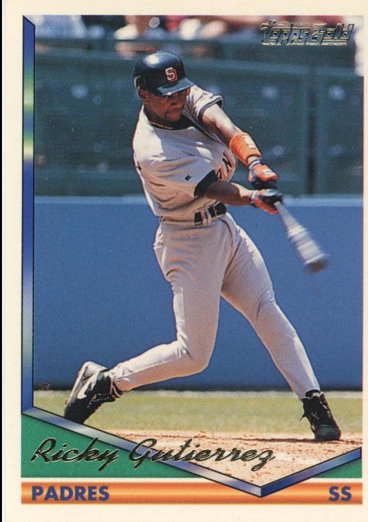 Ricky Gutierrez #42 Baseball Cards 1994 Topps Gold