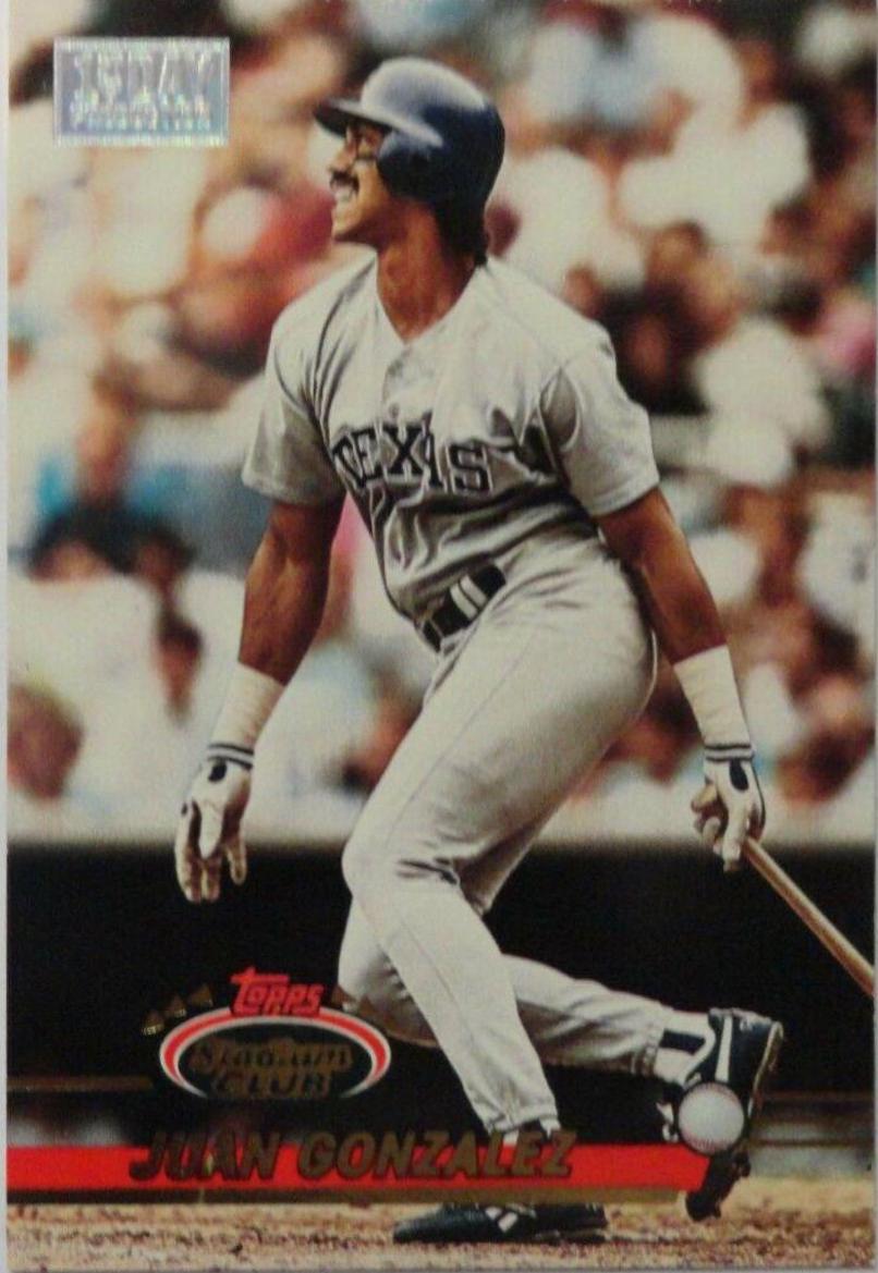 Juan Gonzalez #540 1993 Stadium Club 1st Day Production Baseball