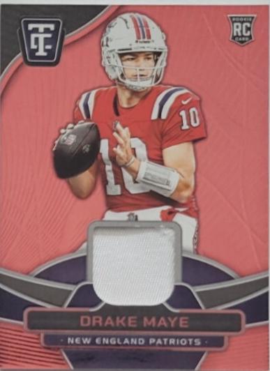Drake Maye #5 Football Cards 2024 Panini Totally Certified Materials
