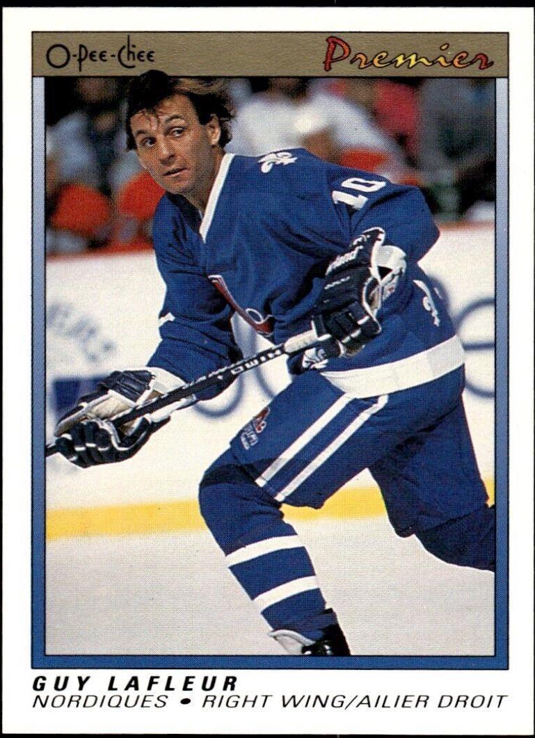 Guy Lafleur #55 Hockey Cards 1990 O-Pee-Chee Premier