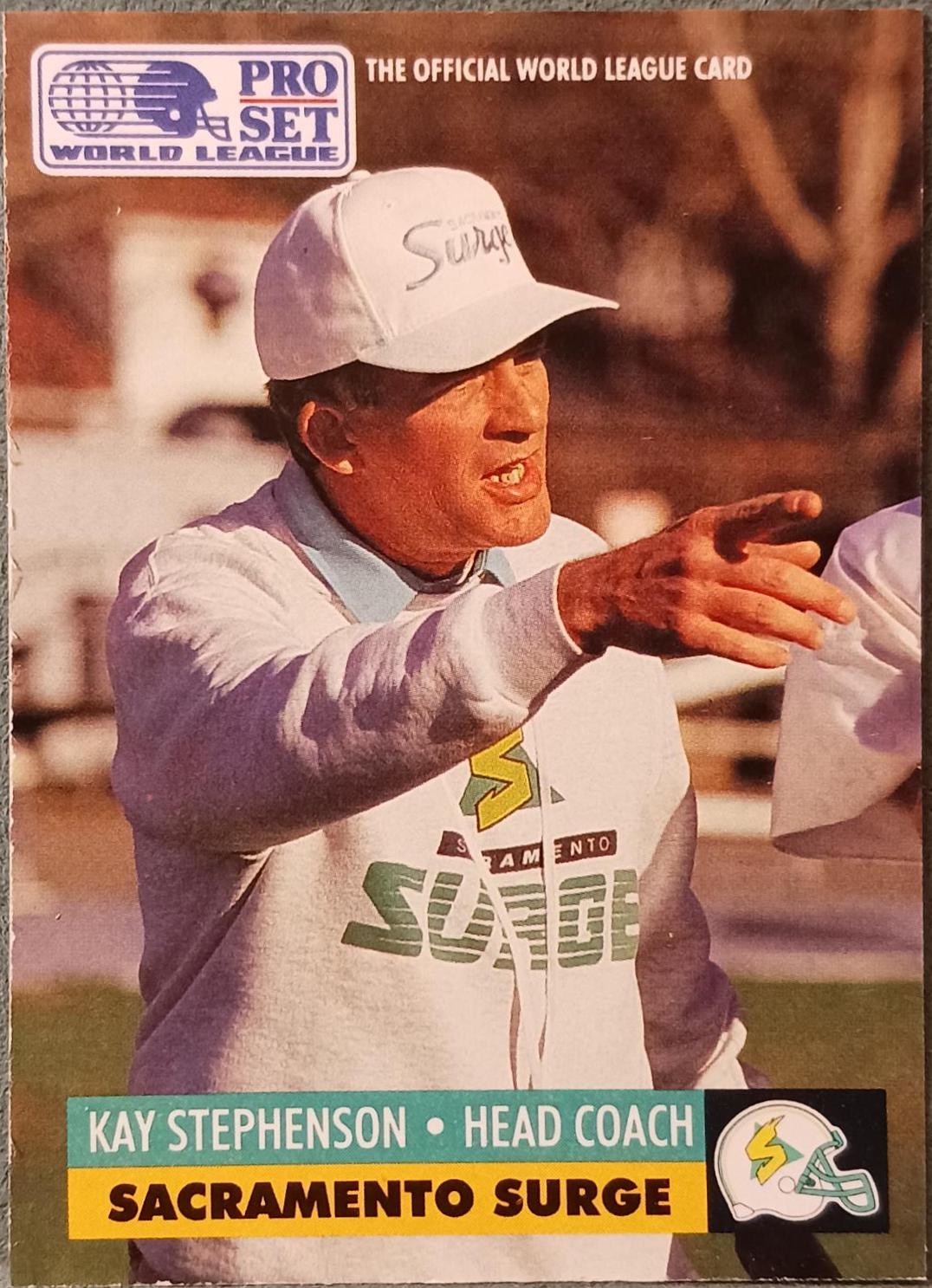 Kay Stevenson #27 Football Cards 1991 Pro Set Wlaf