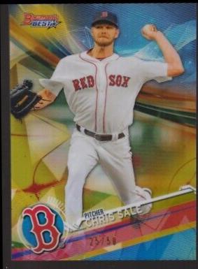 Chris Sale [Gold Refractor] #19 Baseball Cards 2017 Bowman's Best