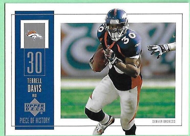 Terrell Davis #32 Football Cards 2002 Upper Deck Piece of History