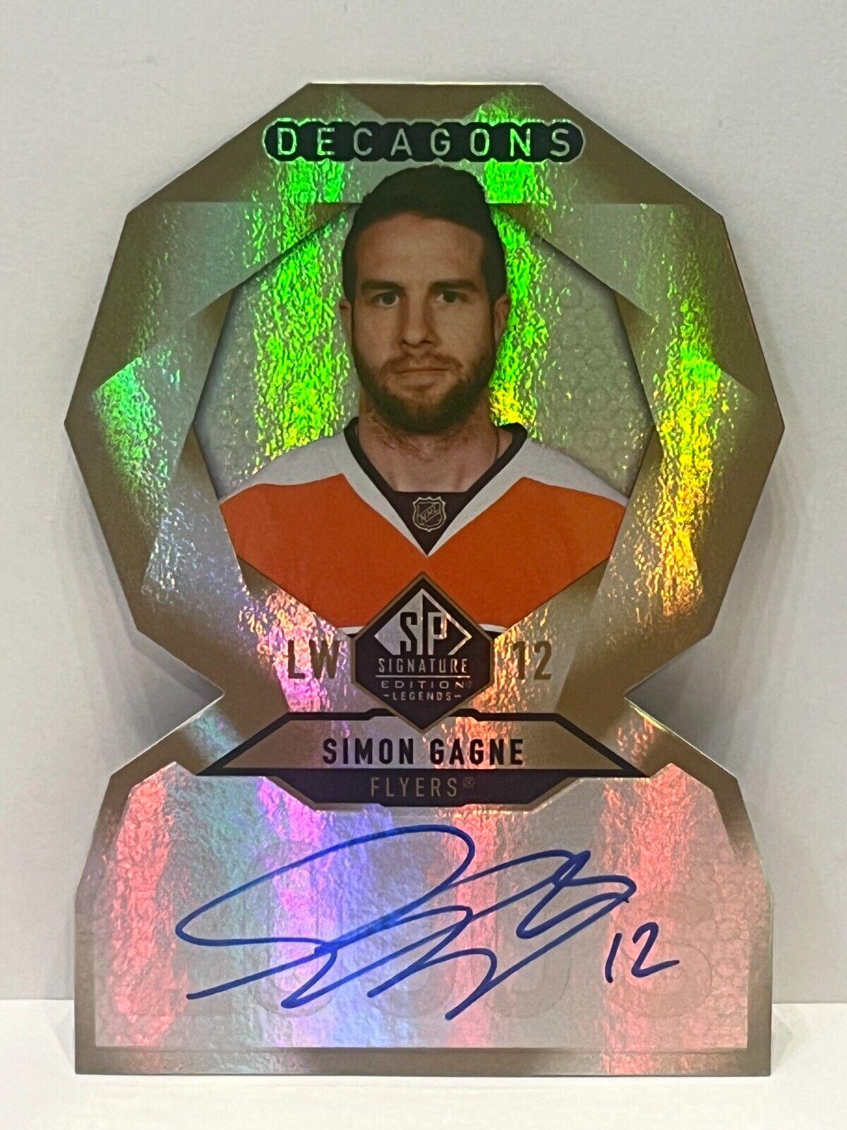 Simon Gagne #DC-85 2020-21 SP Signature Edition Legends Hockey Decagons