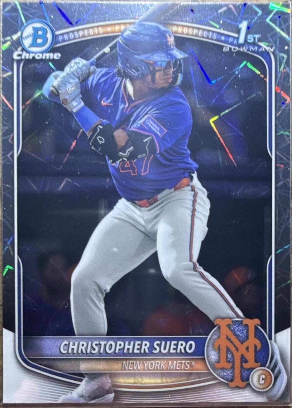 2025 Bowman Chrome Prospects Christopher Suero [Laser Refractor] #BCP-191 card