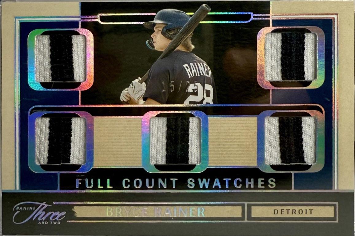 Bryce Rainer #FCS-BR 2025 Panini Three And Two Full Count Swatch Baseball