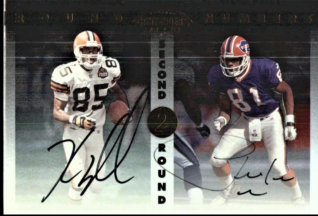 Kevin Johnson / Peerless Price #RN1 Football Cards 1999 Playoff Contenders Round Numbers Autographs