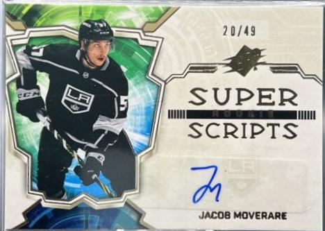 Jacob Moverare #SSR-MO 2022 Spx Rookie Superscripts Autographs Hockey