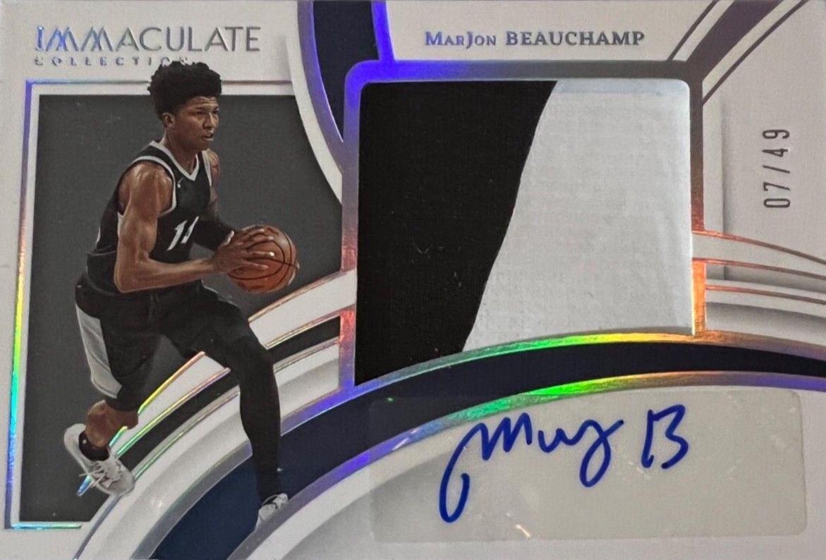 MarJon Beauchamp #31 2022 Panini Immaculate Collection Collegiate Basketball
