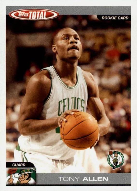 Tony Allen #317 Basketball Cards 2004 Topps Total