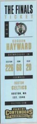 Gordon Hayward #6 Basketball Cards 2017 Panini Contenders