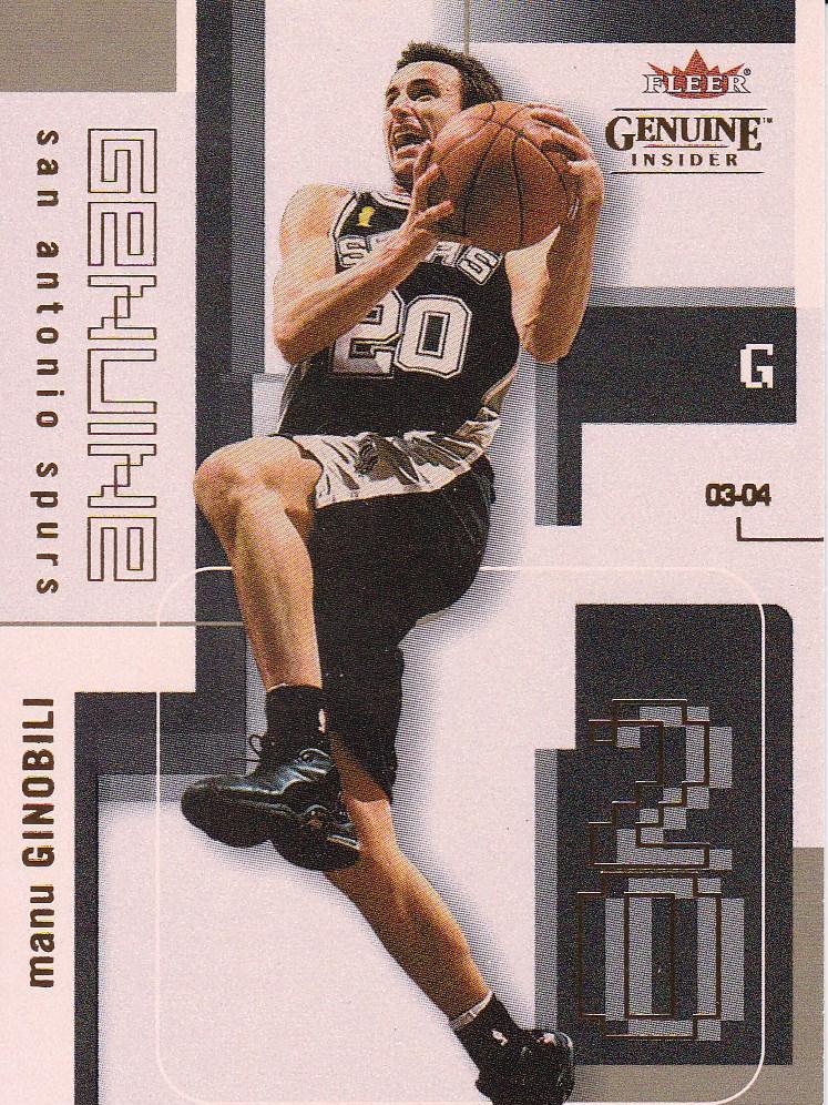 Manu Ginobili #37 Basketball Cards 2003 Fleer Genuine Insider