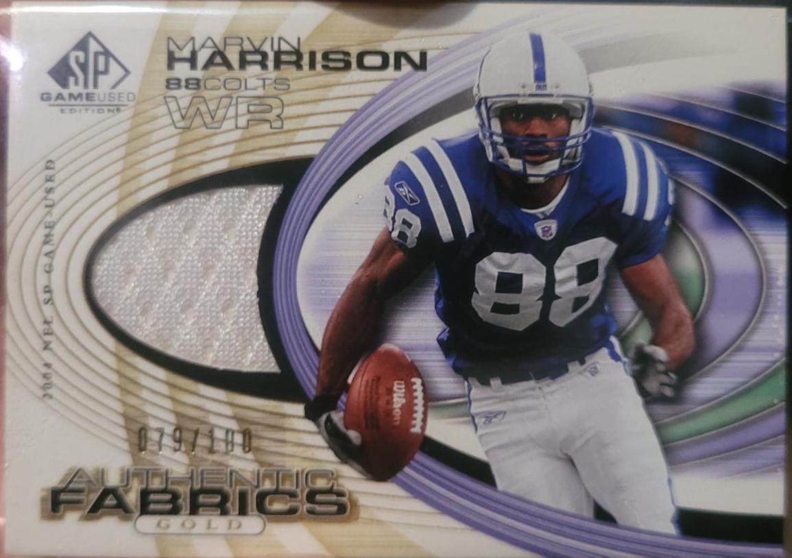 Marvin Harrison #AF-MH Football Cards 2004 Upper Deck Game Jersey Patch Names