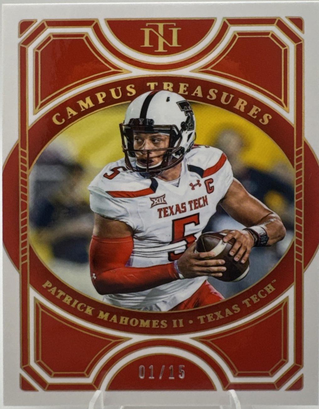 Patrick Mahomes II #5 2025 Panini National Treasures Collegiate Football Campus Treasures