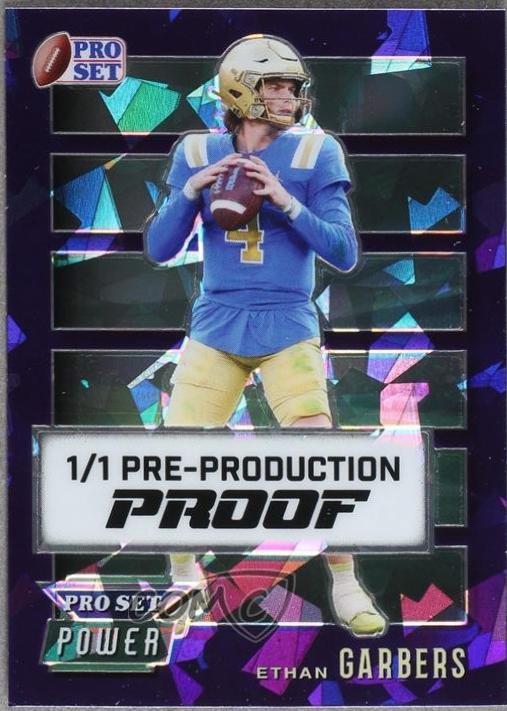 Ethan Garbers #PW-EG1 2024 Pro Set Metal Power Football