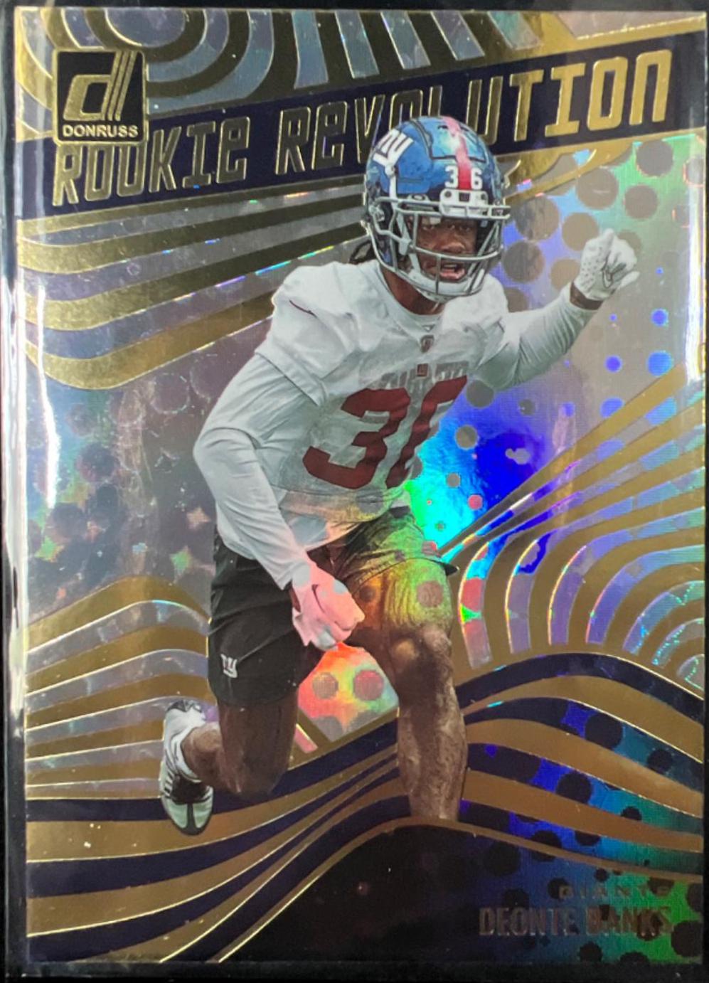 Deonte Banks #RR-18 Football Cards 2023 Panini Donruss Rookie Revolution