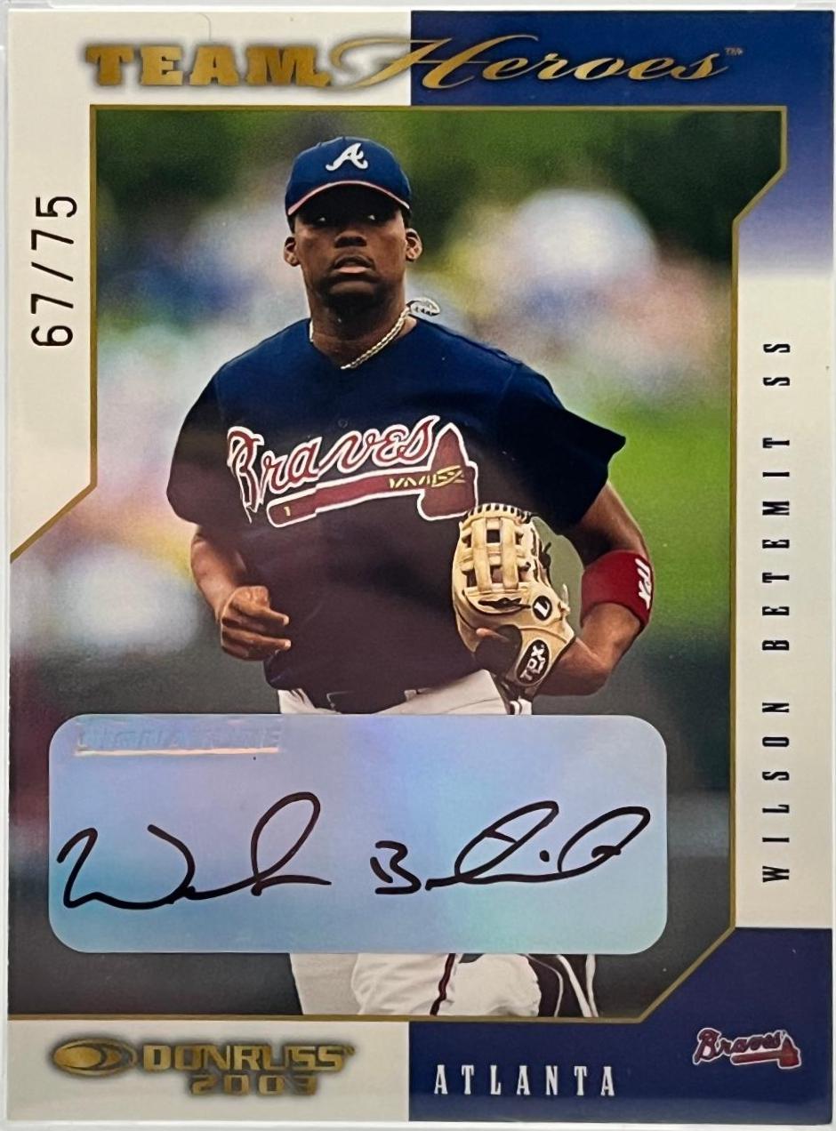 Wilson Betemit #49 Baseball Cards 2003 Donruss Team Heroes Autograph