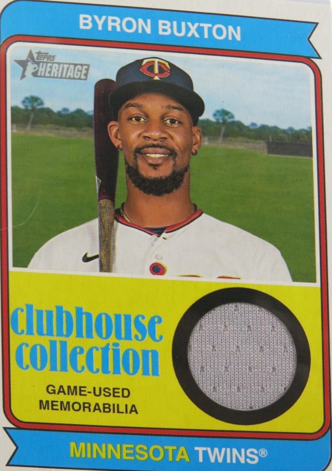 Byron Buxton #CCR-BBN Baseball Cards 2023 Topps Heritage Clubhouse Collection Relics