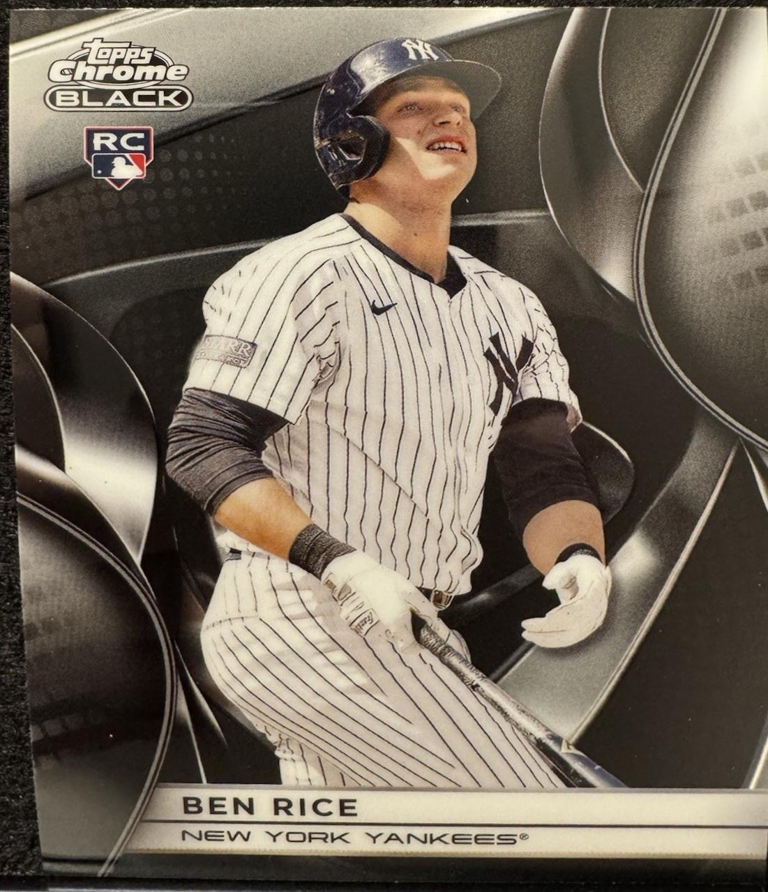 Ben Rice #120 Baseball Cards 2025 Topps Chrome Black