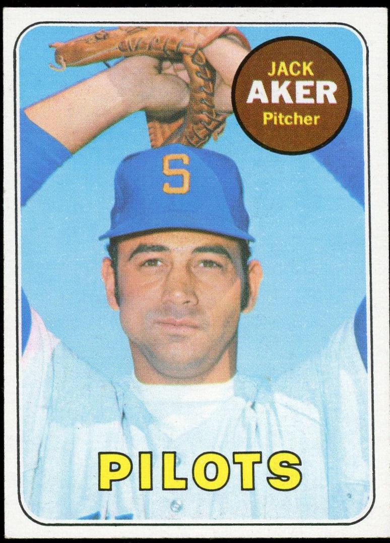 Jack Aker #612 Baseball Cards 1969 Topps