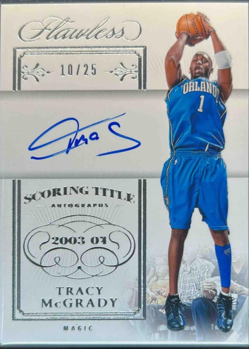 Tracy McGrady #7 Basketball Cards 2023 Panini Flawless Scoring Title Autograph