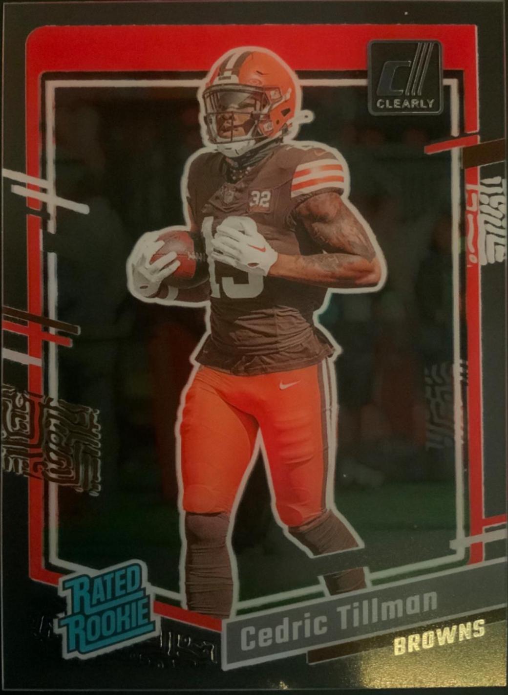 Cedric Tillman #54 Football Cards 2023 Clearly Donruss
