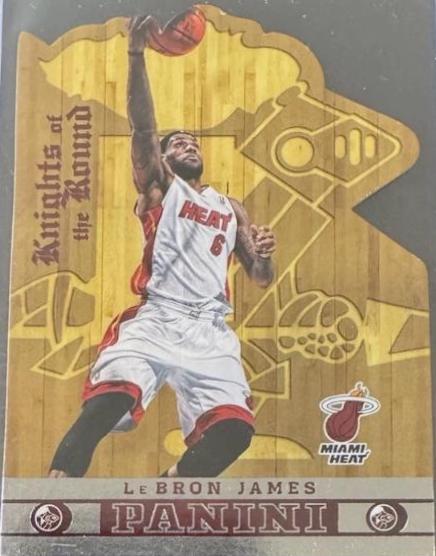 Lebron James #10 Basketball Cards 2014 Panini Excalibur Knights of the Round Die-Cuts