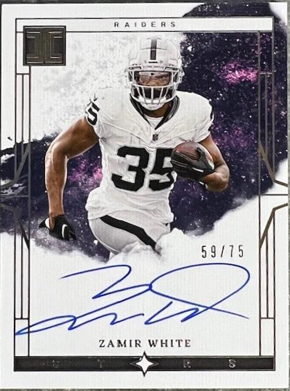 Zamir White #20 Football Cards 2024 Panini Impeccable Stars Signature