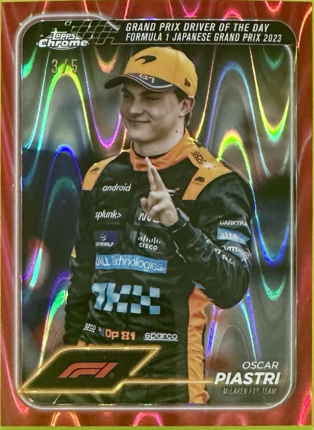Oscar Piastri [Red RayWave Refractor] #174 Prices | 2024 Topps Chrome ...