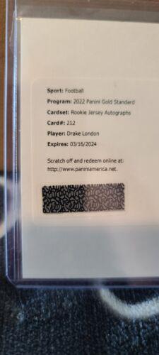 Drake London #212 2022 Panini Gold Standard Football