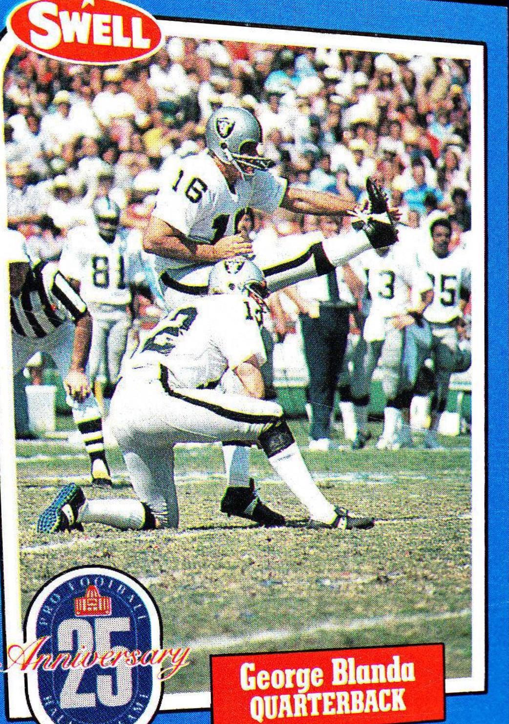 George Blanda #17 Football Cards 1988 Swell Greats