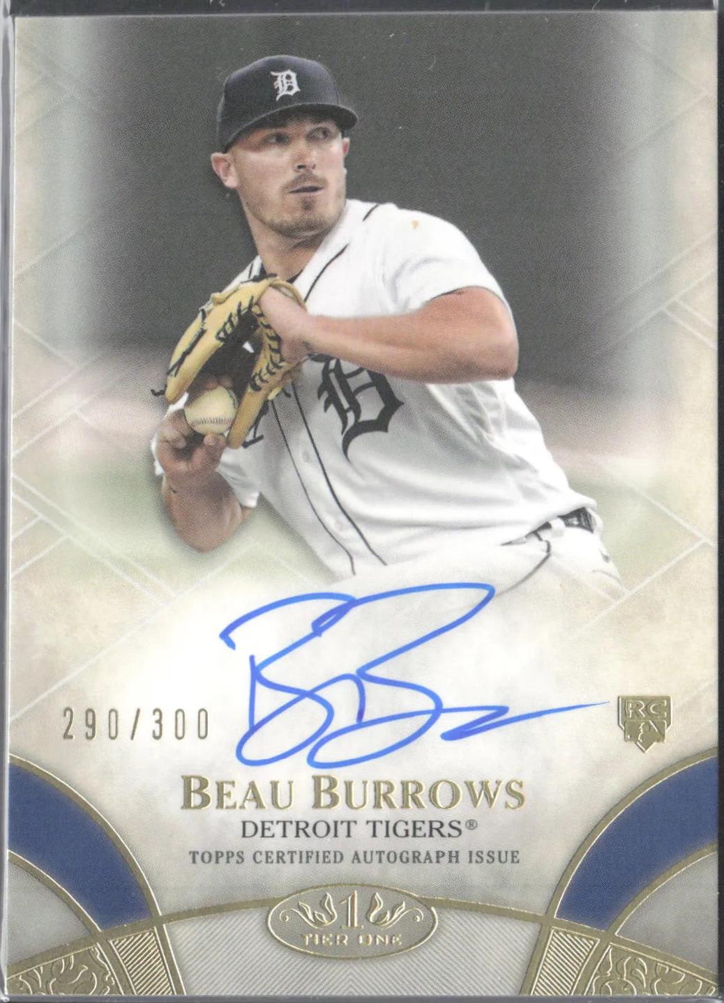 Beau Burrows #BOA-BEB 2021 Topps Tier One Baseball Break Out Autographs