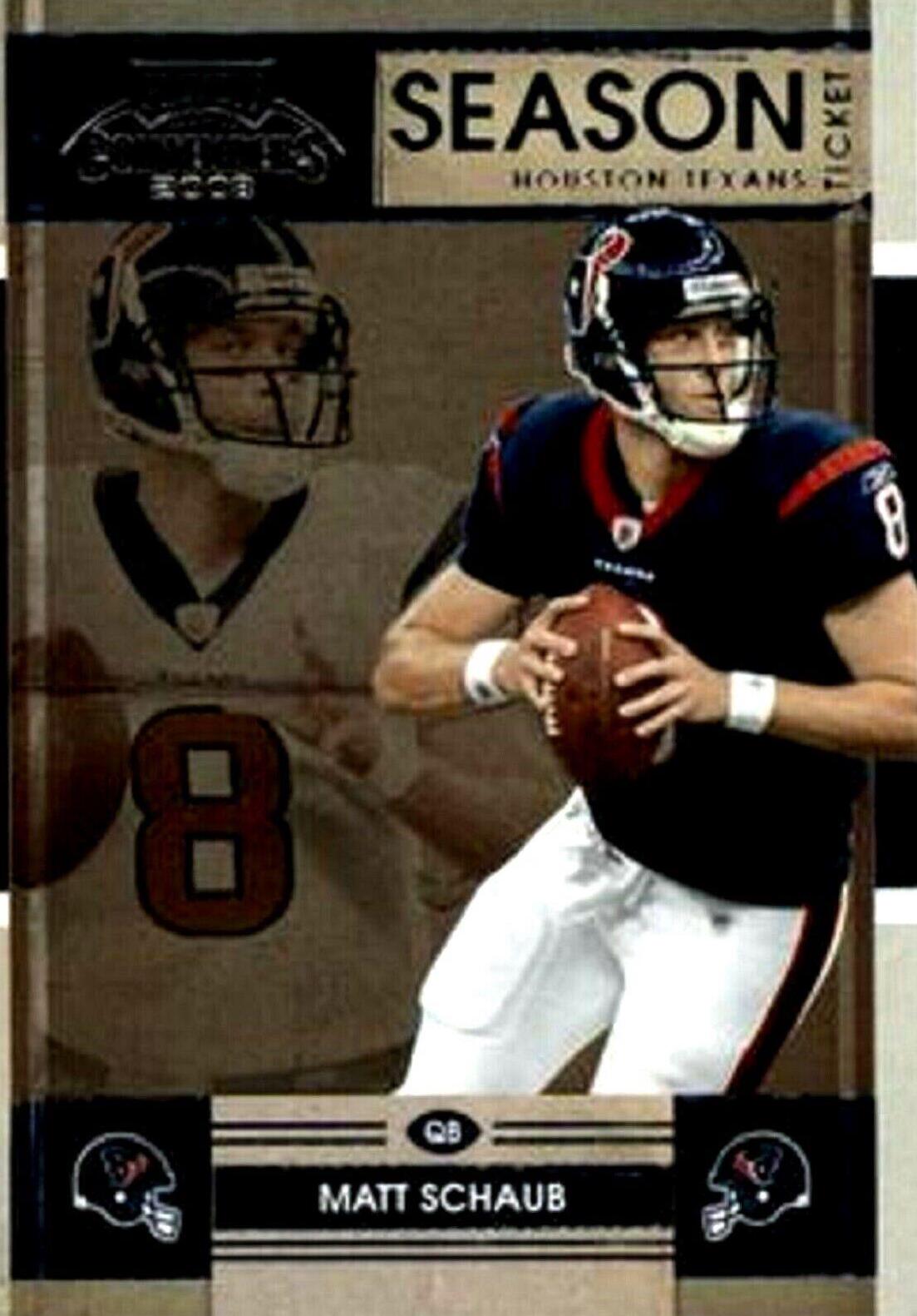 Matt Schaub #40 Football Cards 2008 Playoff Contenders