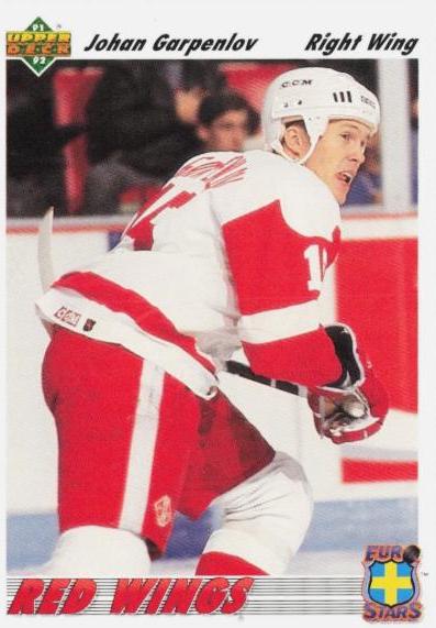 Johan Garpenlov #E15 1991-92 Upper Deck Hockey Euro-Stars