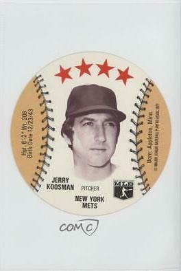 Jerry Koosman Baseball Cards 1977 Chilly Willee Discs