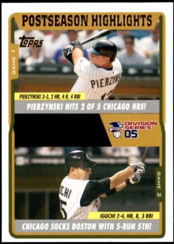 A. J. Pierzynski, Tadahito Iguchi #UH116 Baseball Cards 2005 Topps Updates & Highlights