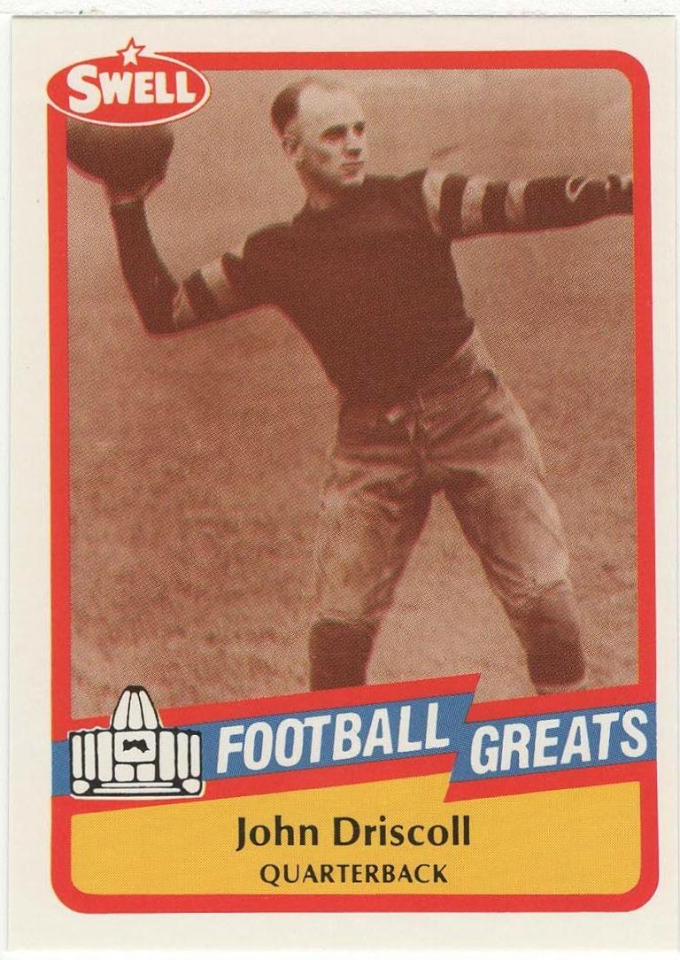 John Driscoll #24 Football Cards 1989 Swell Greats