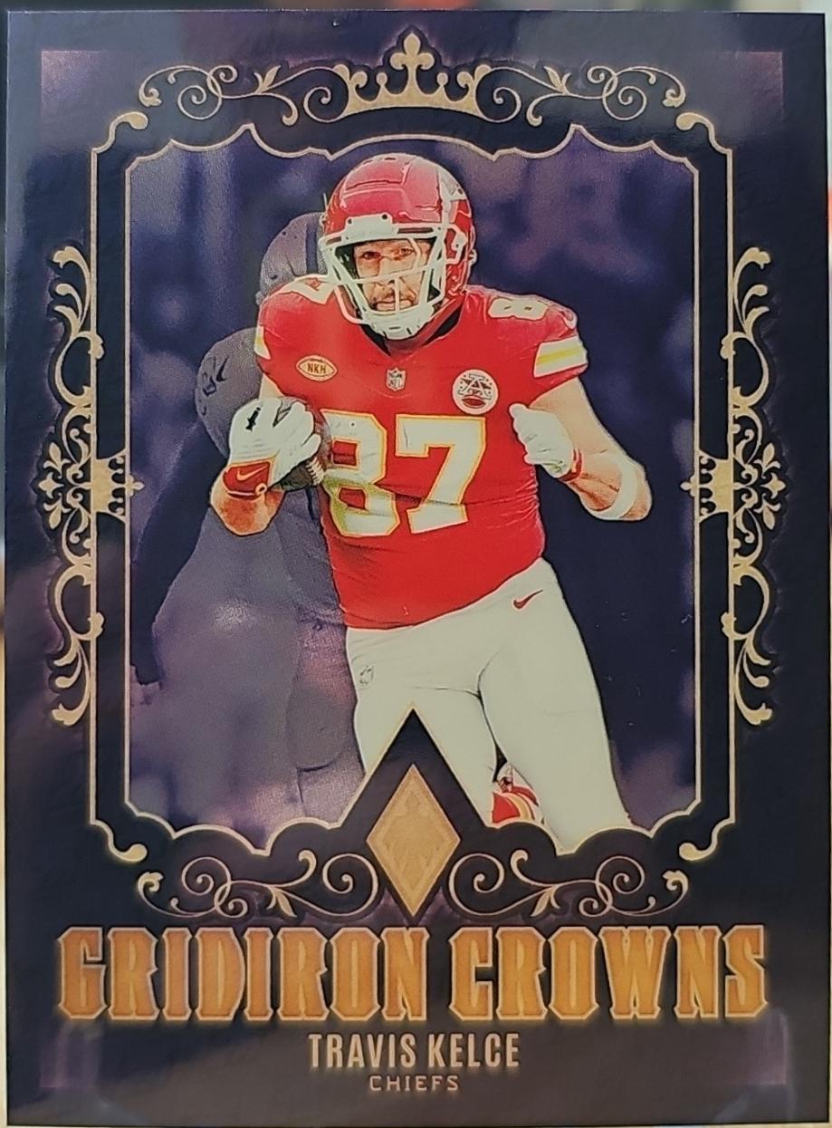 Travis Kelce #11 Football Cards 2024 Panini Phoenix Gridiron Crowns