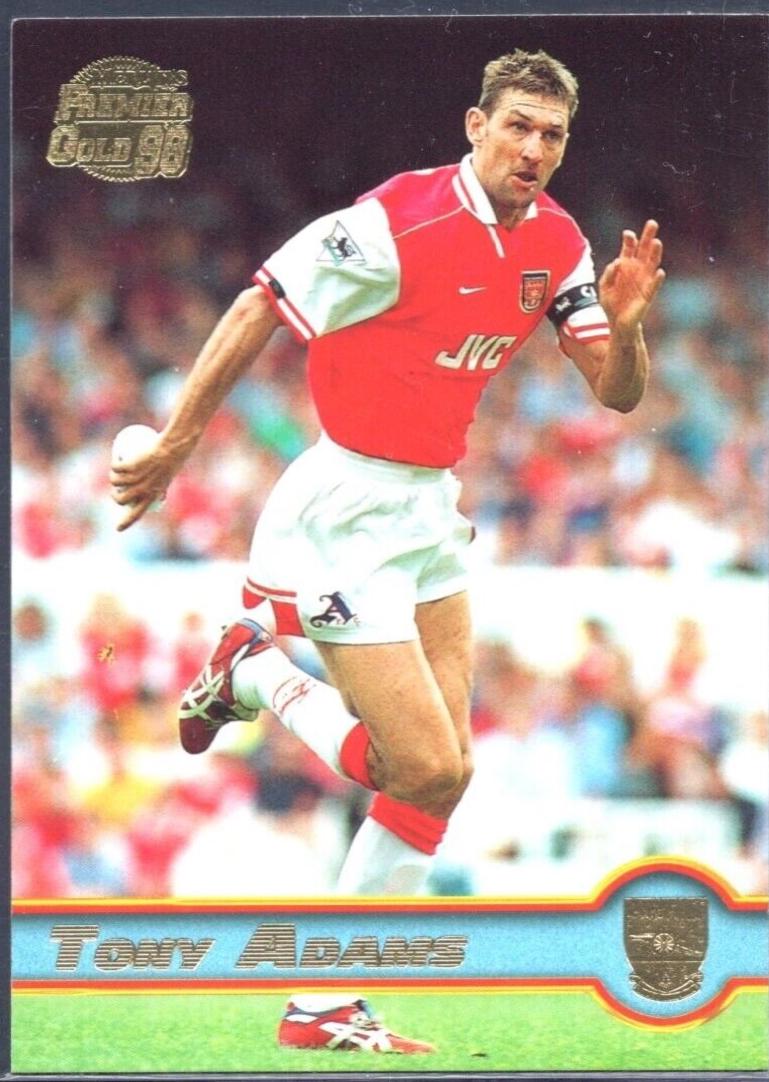 Tony Adams #9 Soccer Cards 1997 Merlin Premier Gold