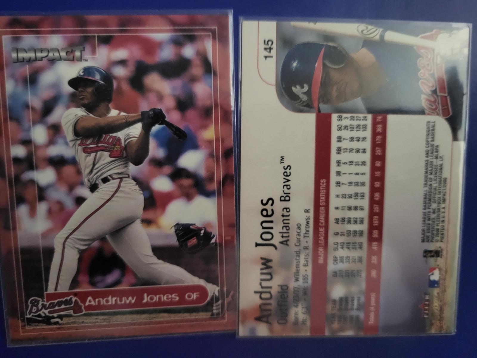 Andruw Jones #145 Baseball Cards 2000 Fleer Impact