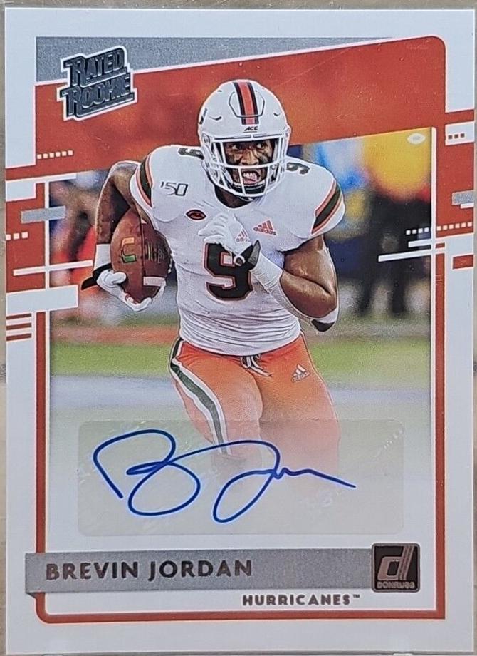 Brevin Jordan #DA-BJO Football Cards 2021 Panini Chronicles Draft Picks Donruss Rated Rookie Autographs