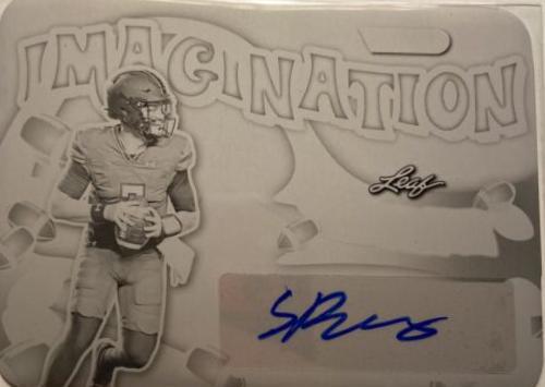 Spencer Rattler #VI-SR1 Football Cards 2023 Leaf Vivid Autographs Imagination