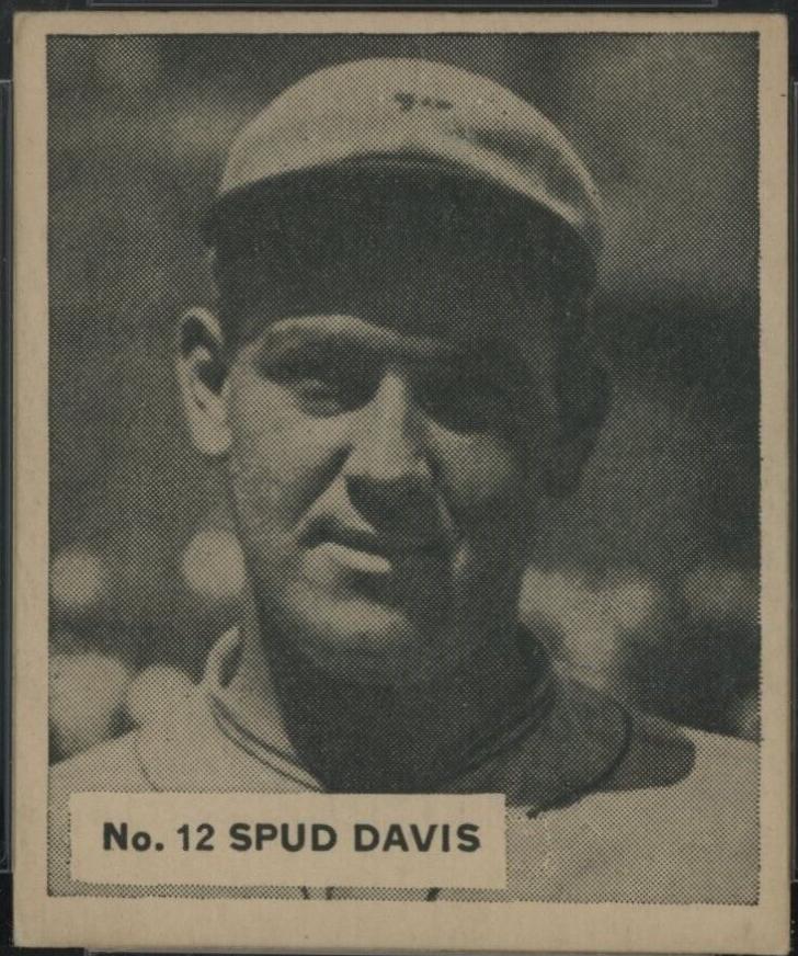 Spud Davis #12 Baseball Cards 1936 World Wide Gum