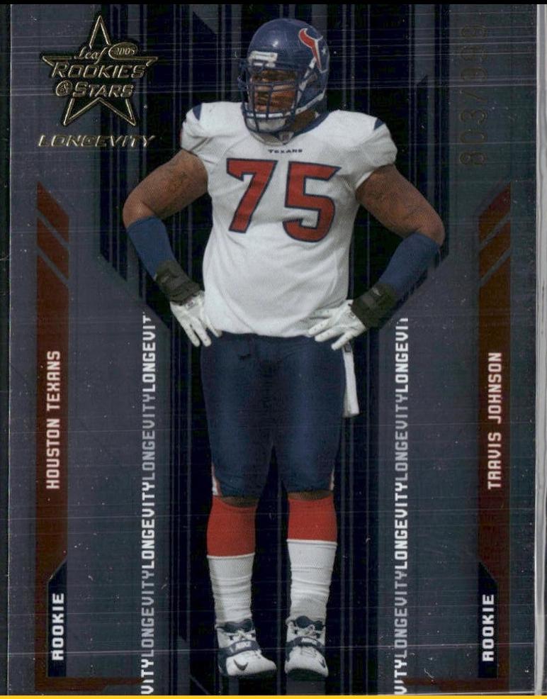 Travis Johnson #101 Football Cards 2005 Leaf Rookies & Stars Longevity