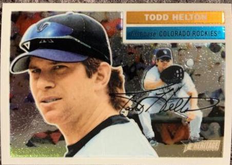 Todd Helton #6 Baseball Cards 2005 Topps Heritage Chrome