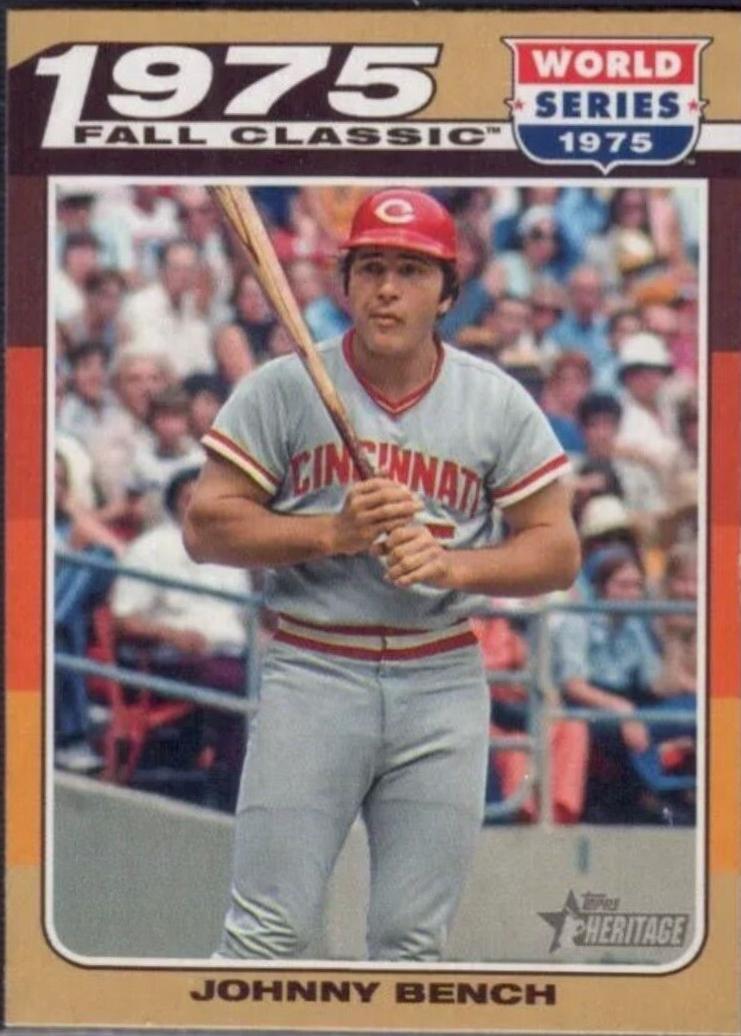 Johnny Bench #75FC-4 Baseball Cards 2024 Topps Heritage Mini Fall Classic