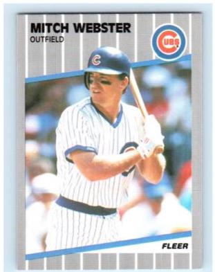 Mitch Webster #442 Baseball Cards 1989 Fleer