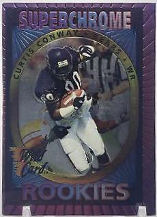 Curtis Conway / Steve Everitt #9 Football Cards 1993 Wild Card Superchrome Rookies Back to Back