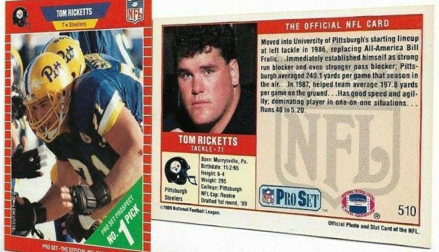 Tom Ricketts #510 Football Cards 1989 Pro Set