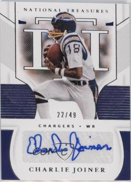 Charlie Joiner #S-CJ Football Cards 2020 Panini National Treasures Signatures